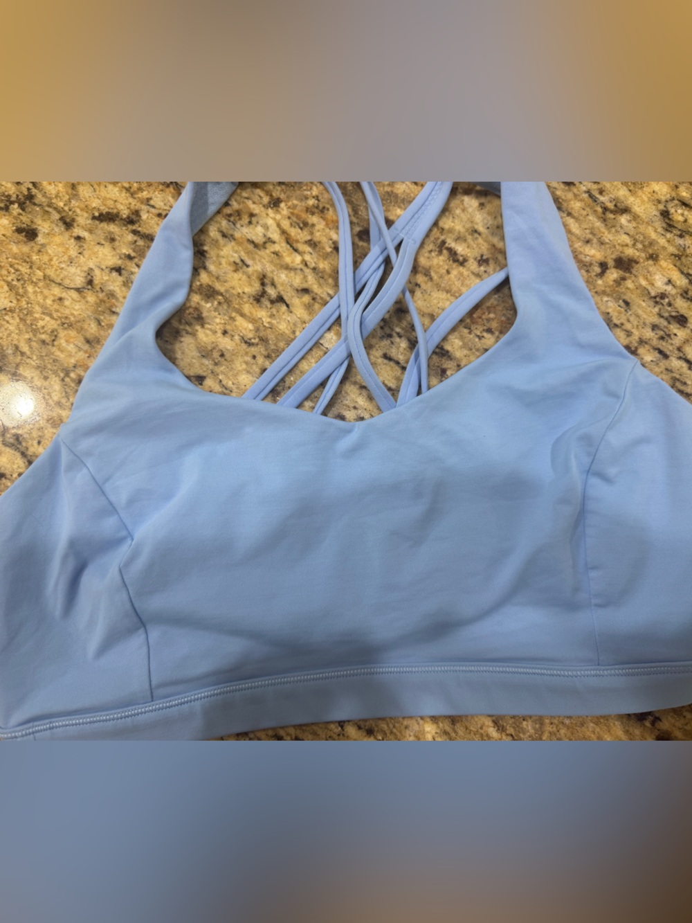 lululemon athletica Light Blue Strappy Low-Impact Sports Bra
